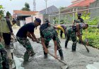 Pengerjaan Fisik TMMD Kota Depok Pengecoran Jalan Sudah Mencapai Kurang Lebih 100 Meter