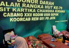 Persit Kartika Chandra Kirana Cabang XXII Kodim 0508/Depok Selenggarakan Donor Darah