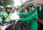 Ibu-ibu Persit Kartika Chandra Kirana Cabang XXII Kodim 0508/Depok Bagikan Takjil Kepada Warga Masyarakat