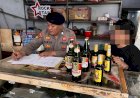 Dua Warung di Karangdadap dan Kedungwuni Dirazia, Sat Samapta Polres Pekalongan Sita 23 Botol Miras Ilegal