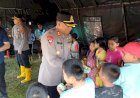 Sentuhan Kepedulian: Polres Humbahas Berikan Trauma Healing bagi Anak Korban Bencana