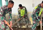 TNI AD dan Warga Bahu-membahu Bersihkan Rumah dan Pondok Bersalin Terdampak Bencana Banjir