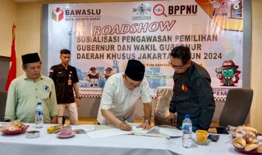 Roadshow BAWASLU dan Lakpesdam PCNU Jakbar Selenggarakan Sosialisasi Pengawasan Pemilihan Gubernur dan Wakil Gubernur