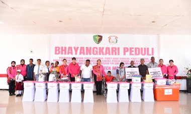 Ketum Bhayangkari Pusat Kembali Salurkan Ribuan Paket Bansos di Maluku Barat Daya