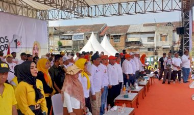 Babinsa Baktijaya Koramil 03/Sukmajaya,  Monitoring Kampanye Paslon Wali Kota dan Wakil Wali Kota Depok No Urut 1