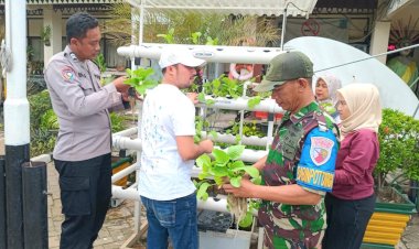 Bhabinkamtibmas Pinang Ranti Tinjau Pembinaan Poktan Ketahanan Pangan