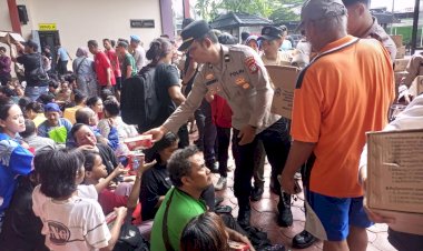 Kebakaran Kebon Kosong, Polres Metro Jakarta Pusat Gelar Bakti Kesehatan Lapangan