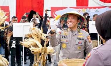 Irwasum Polri Pimpin Panen Jagung Serentak di Madiun, Wujudkan Astacita