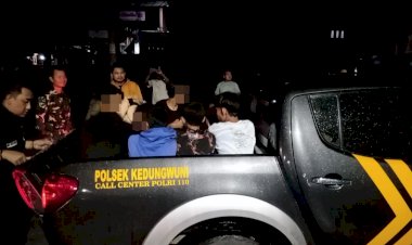 Polsek Kedungwuni Amankan Sekelompok Remaja Atas Laporan Warga Dugaan Perang Sarung