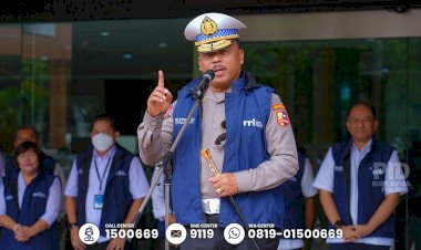 Kakorlantas Polri Melepas Tim Ekspedisi Mudik RRI 2025