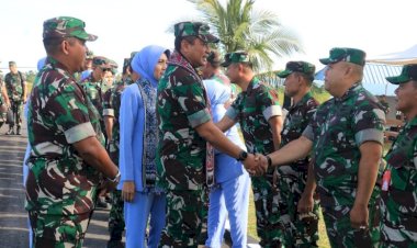 Prajurit Lanud Leo Wattimena Morotai Sambut Kunjungan Kerja Kasau