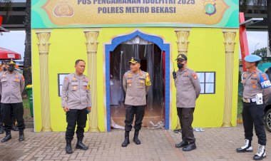 Kapolres Metro Bekasi Tinjau Pospam Rest Area KM 19A, Pastikan Kesiapan Pengamanan Arus Mudik