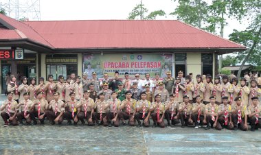 Kapolres Kepulauan Meranti Lepas Puluhan Peserta Jambore Karhutla 2025