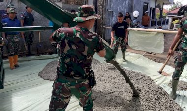 Potret Kerja Keras Prajurit dan Rakyat di TMMD 124 Depok