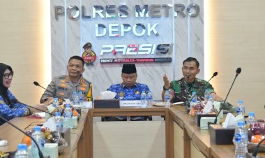 Komitmen Bersama Jaga Kondusivitas, Polres Metro Depok, Wali Kota dan Dandim 0508 Ajak Ormas Perkuat Kamtibmas