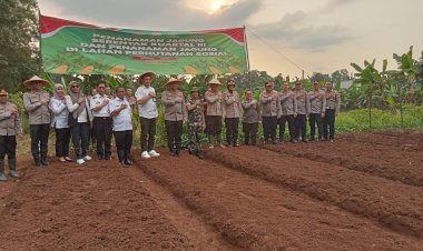 Polres Metro Bekasi Kota Gelar Penanaman Jagung Serentak, Dukung Ketahanan Pangan Nasional