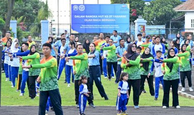 Senam Anak Indonesia Hebat Meriahkan Rangkaian HUT ke-37 Yasarini di Lanud Husein Sastranegara