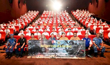 Tumbuhkan Patriotisme, Lanud Husein Sastranegara Ajak Siswa SMA 13 Bandung Nobar Film Perjuangan