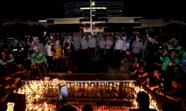 Ojol di Jatim Bersama Polri dan TNI Doa Bersama untuk Affan, Komitmen Kondusif