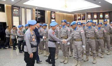 Kontribusi Global: Polri Resmi Lepas Satgas FPU 7 MINUSCA Bhayangkara untuk Misi Perdamaian PBB