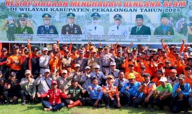 Hadapi Musim Penghujan, Kapolres Pekalongan Bersama Forkopimda Gelar Apel Kesiapsiagaan Bencana