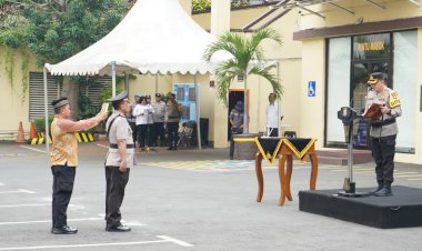Kapolres Metro Jakarta Utara Pimpin Apel Pelantikan Kasat Tahti, Dihadiri 398 Personel