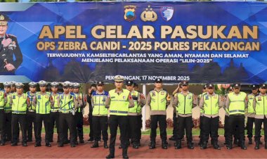 Operasi Zebra Candi 2025 Dimulai, Kapolres Pekalongan Ingatkan Personel Bertindak Persuasif dan Humanis