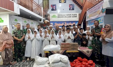 Kodim 0501/Jakarta Pusat Tetap Melaksanakan Kegiatan Cinta Anak Yatim Piatu