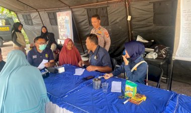 Polres Aceh Tengah Kembali Berikan Layanan Kesehatan Gratis di Posko Pengungsian Korban Bencana Alam