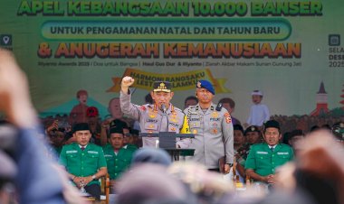 Kapolri Pimpin Apel Kebangsaan Banser, Perkuat Sinergi Pengamanan Natal 2025 dan Tahun Baru 2026
