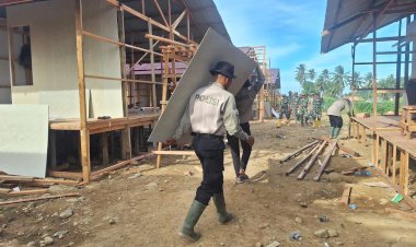 Polri Bangun 100 Unit Huntara untuk Warga Terdampak Bencana di Kapalo Koto, Padang
