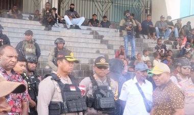 Operasi Damai Cartenz Hadir Jaga Kedamaian di Tengah Aksi Unjuk Rasa Yahukimo