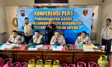 Salahgunakan LPG Subsidi, Empat Tersangka dan Ribuan Tabung Gas Diamankan Polda Jateng