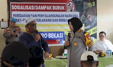 Perangi Narkotika Kampung Kavling, Kapolres Metro Bekasi Edukasi