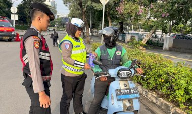 Operasi Keselamatan Jaya Digelar di Bundaran Senayan, Polisi Utamakan Edukasi Humanis