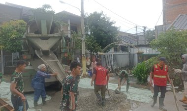 Kolaborasi TNI-Polri dan Warga, Progres Jalan TMMD Depok Tembus 67 Persen
