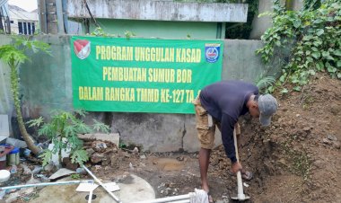 Sinergi TNI-Polri dan Pemda, Pembangunan Sumur Bor di Cilodong Kian Tuntas