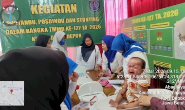 Program Non Fisik TMMD, Warga Sukmajaya Diberi Edukasi Posyandu dan Posbindu