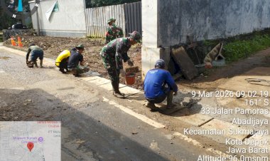 Komandan Kompi (Danki)  TMMD ke 127 Kodim 0508/Depok, Kapten Kav Irwanto Sidauruk