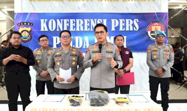 Polda Jambi Gelar Konferensi Pers, DPO Narkotika Berhasil Ditangkap di Tanjab Barat