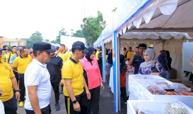 Polda Lampung Gelar Bazar, Pasar Rakyat, Olahraga Bersama, dan Bakti Sosial Sambut Hari Bhayangkara ke-80