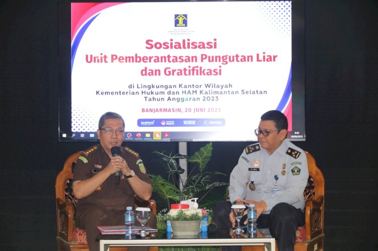 Komitmen Berantas Pungli dan Gratifikasi, Kemenkumham Kalsel Gelar Sosialisasi