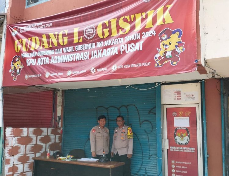 Polsek Kemayoran Pengamanan KPUD  Menjaga Pilkada DKI Jakarta Aman dan Damai