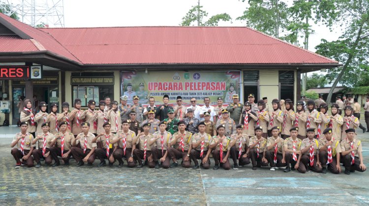 Kapolres Kepulauan Meranti Lepas Puluhan Peserta Jambore Karhutla 2025