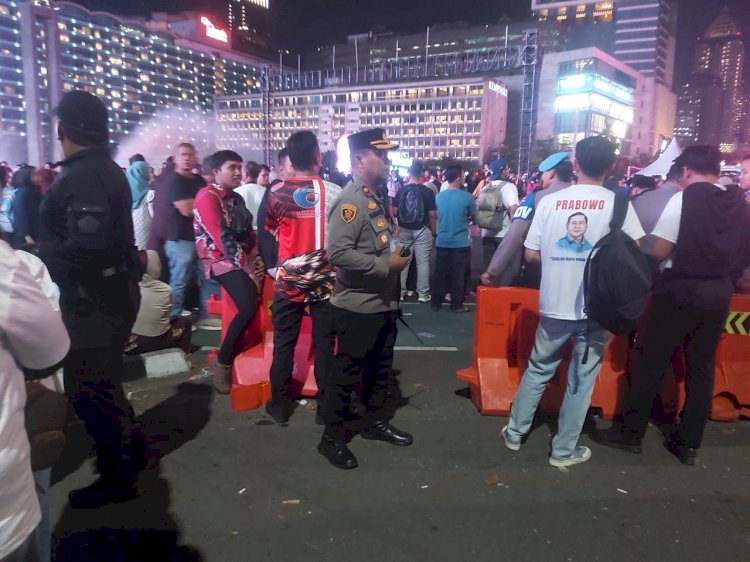 Wakapolsek Metro Menteng Pantau Pengamanan HUT RI ke-80 di Bundaran HI