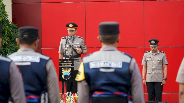 Polrestabes Semarang Gelar Upacara Hari Juang Polri, Sertijab, dan Pemberian Penghargaan