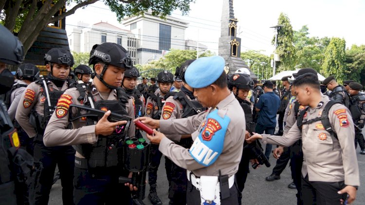 Polrestabes Semarang Siagakan 977 Personel Amankan Aksi Unjuk Rasa Buruh