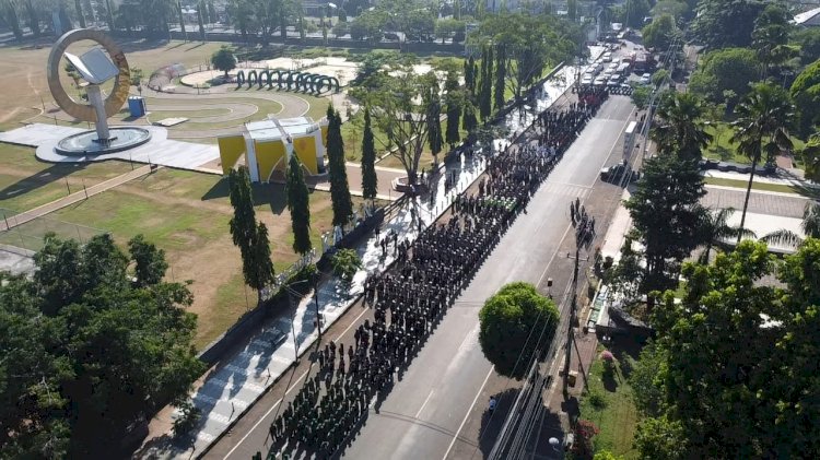 Ratusan Personel Siaga, Polres Pekalongan Gelar Apel Pengamanan Audiensi BEM UIN