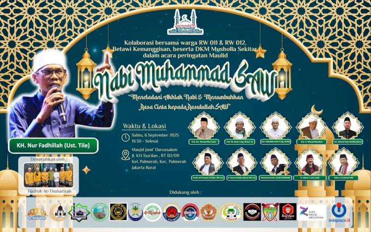 ​Malam Minggu Ini, Warga Jakbar Siap Sambut Ustaz Tile di Acara Maulid Nabi di Kemanggisan