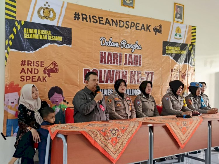 Polwan Polres Purbalingga Ajak Siswa Berani Berbicara Selamatkan Sesama